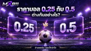ราคาบอล 0.25 กับ 0.5 ต่างกันอย่างไร? ตัวอย่างคิดผลได้–เสีย